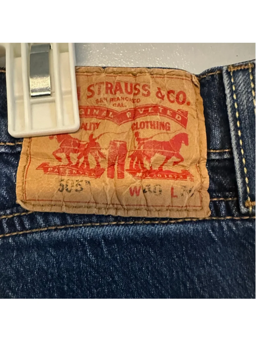 Men's Levi's 505 Blue Straight leg Jeans size 40x30